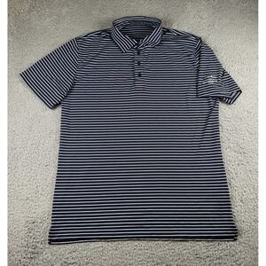 G Fore Men's XL Blue White Striped Performance Golf Polo Shirt "Madison Club"